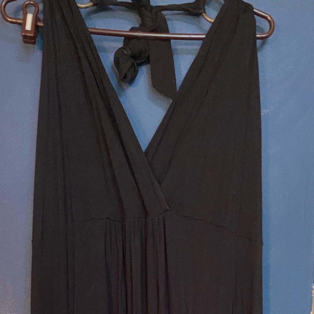 Halter maxi dress black